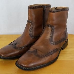 Johnston & Murphy Wingtip Ankle Zip Boots